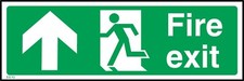 Fire Exit Up Sign or Sticker - All Material & Size options available. (EE10)