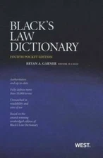 Black's Law Dictionary, Pocket Edition, 4th - Paperback - GOOD