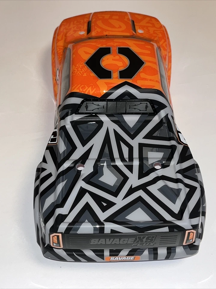 HPI Savage XS Flux -  #160326 – GT-2XS Lackierte Karosserie (Orange/Grau) NEU - Bild 2 von 4