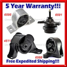 K015 Fits 2001-2005 Honda Civic 1.7L 4 Speed AUTO Motor & Transmission Mount 4pc