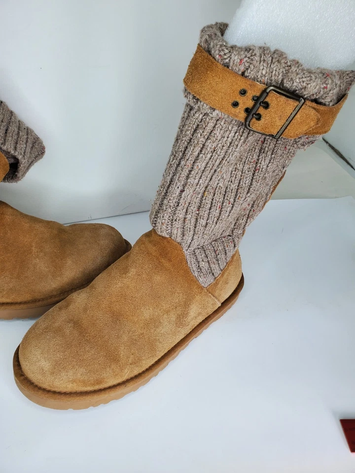 Botas de punto de gamuza Ugg Australia Cambridge para mujer talla 8 castaño Foto 2 de 4