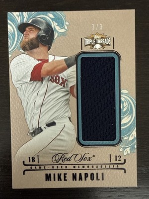 Mike NAPOLI 2014 Topps Triple Threads Unity Jumbo Relic #UJR-MN 3/3 Red Sox