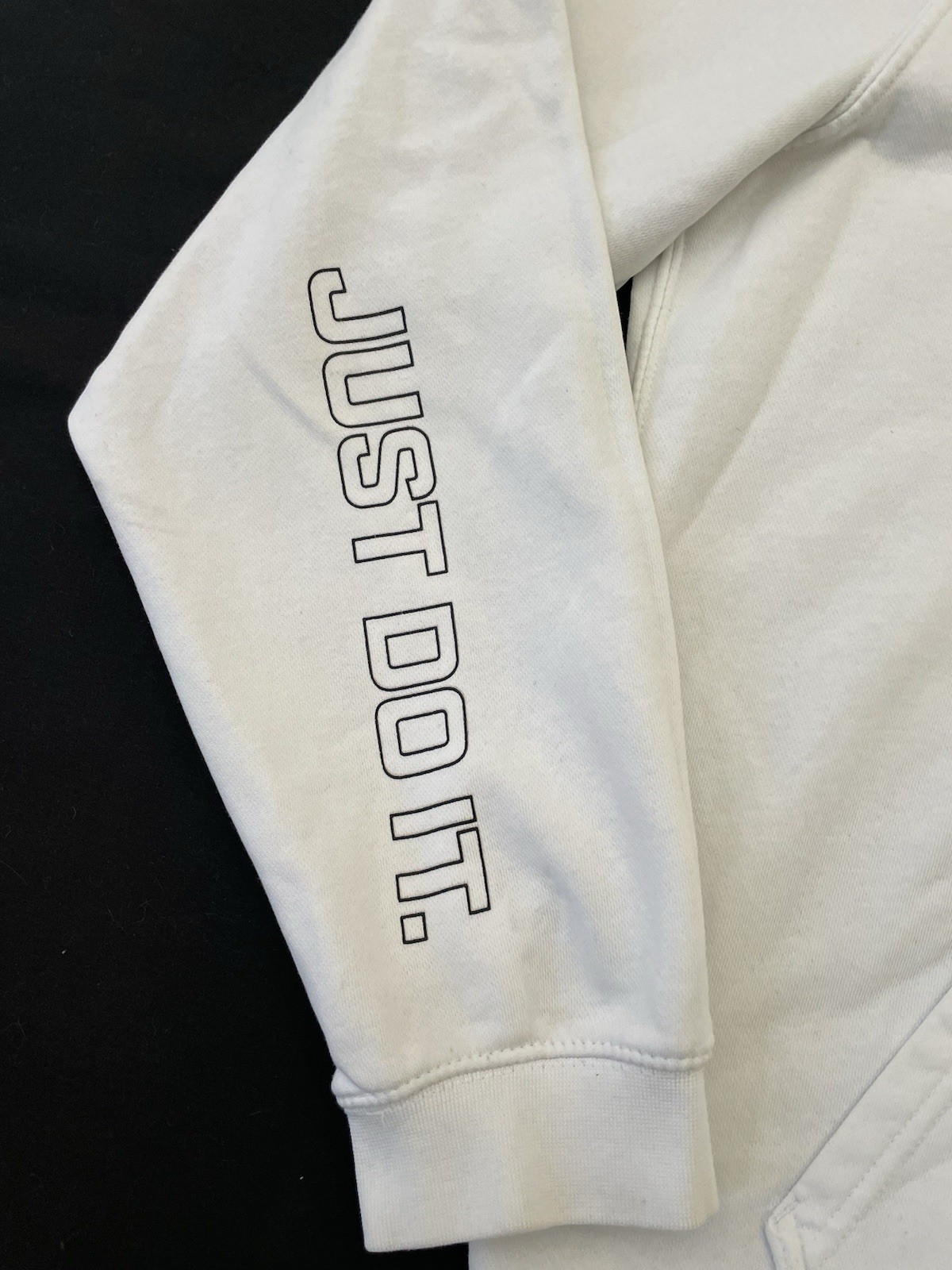 OFF WHITE X NIKE Felpa con cappuccio Nike Club JDI Just Do It XL bianca 30° anniversario bianco sporco RARA AV5905