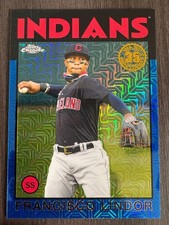 2021 Topps Silver Pack Francisco Lindor 1986 Chrome Mojo Blue Refractor /150