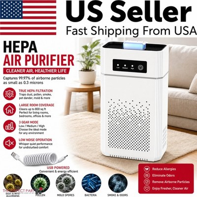 Home HEPA Air Purifier Large Room Air Cleaner for Allergies Smoke Mold Odor Dust