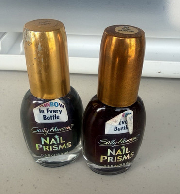 Vintage Sally Hansen Nail Prisms #06 Ruby Sapphire #07 Garnet Lapis Lot