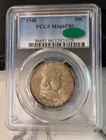 1948 PCGS MS66 FBL CAC GREEN STICKER. FRANKLIN HALF DOLLAR