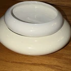 Vtg Round Shallow Planter Bonsai Succulent  White Cream Haggar Set Of 2 7” & 9”