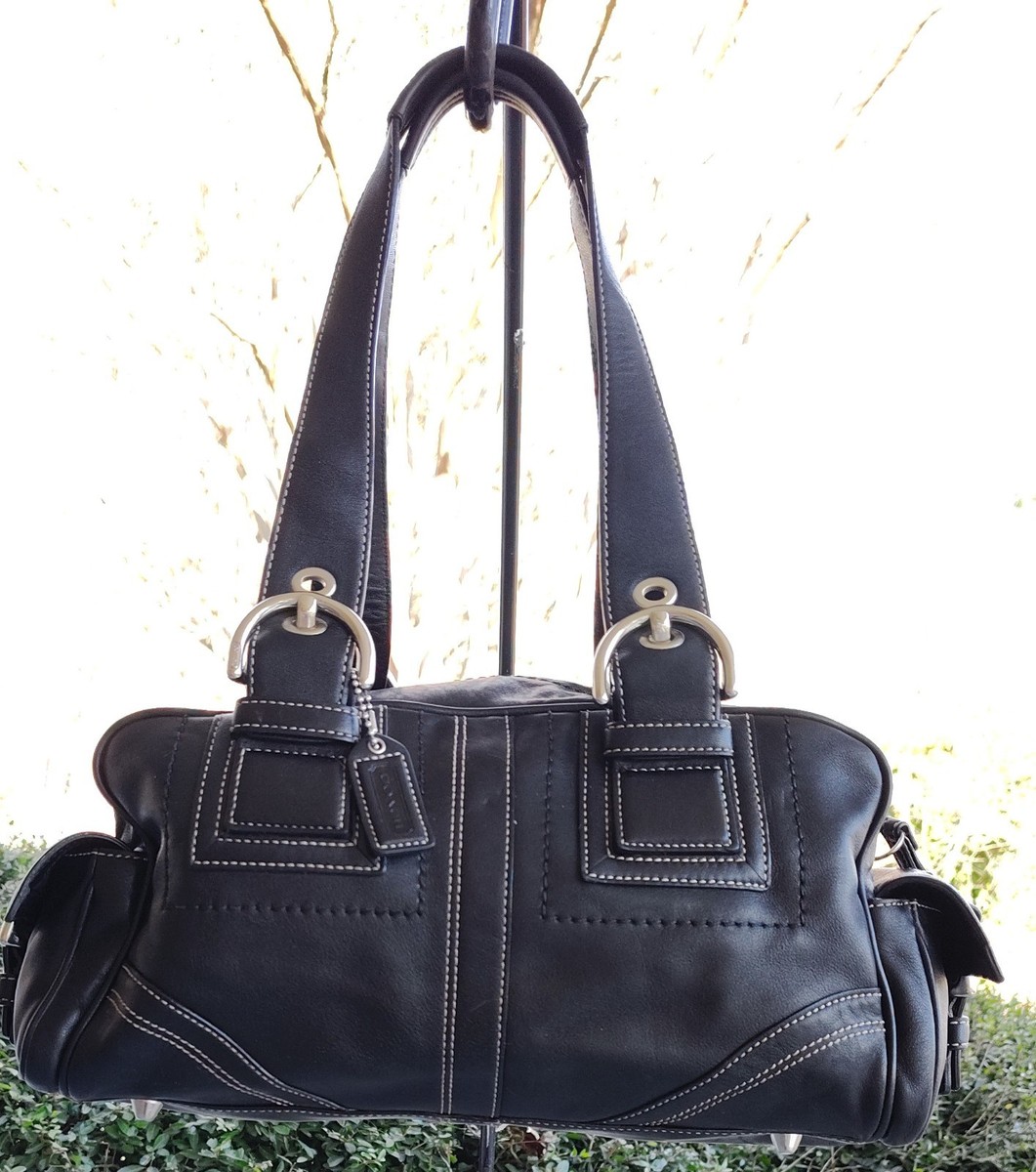 Coach SMALL 10036 Vintage Mia Soho Y2K Black Leather Shoulder Bag