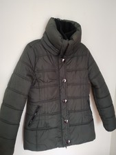 Tsega Funnel Neck Padded Dark Green Jacket Size 12-14