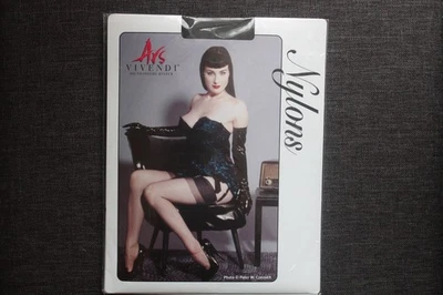 Ars Vivendi Echte Nylons Naht Gr. 5 15 den Schwarz Nahtstrümpfe Esprit Neu OVP