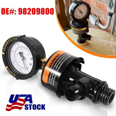 98209800 High Flow Manual Air Relief Valve with Gauge for Pentair Pool Filters
