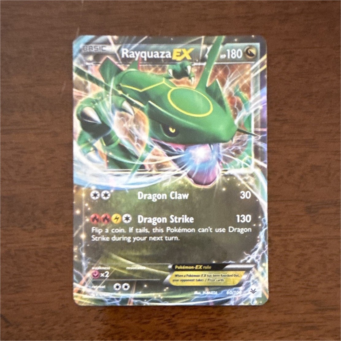 Rayquaza EX 60/108 Roaring Skies Ultra Rare Full Art Holo 180HP English Basic