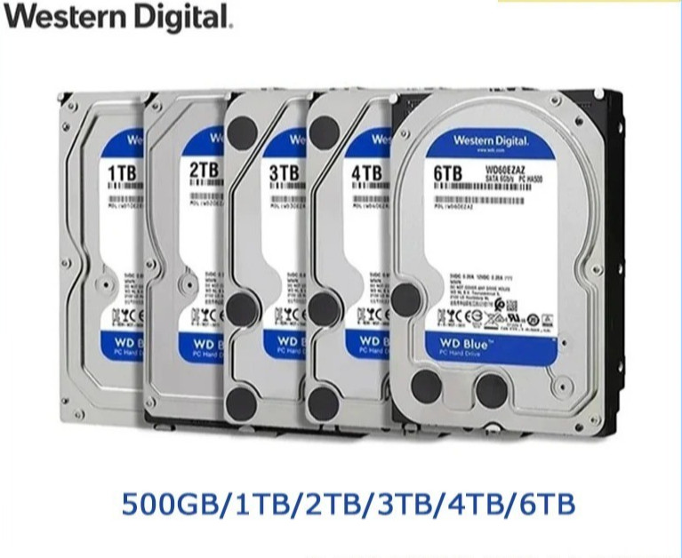 WD Blue 1TB 2TB 3TB 4TB HDD PC Hard Disk Drive Western Digital Blue 3.5" SATA