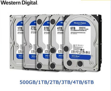 WD Blue 1TB 2TB 3TB 4TB HDD PC Hard Disk Drive Western Digital Blue 3.5" SATA