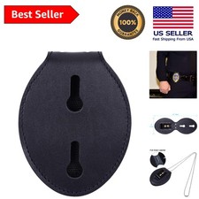 Professional Heavy Duty Police Badge Holder with Stylish Stainless Ball Chain