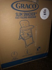 Graco 1927570 Slim Snacker High Chair - Gray NEW IN BOX WHISK FASHION