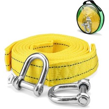 Abschleppseil 4M 5T KFZ Auto Polyester U-Haken gelb robust langlebig
