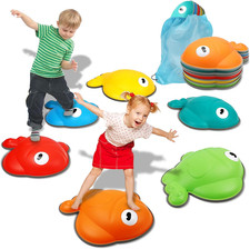 Balance Stepping Stones for Kids, 6PC Non-Slip Jumping Steps Stones, Toddler Obs