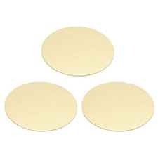 3 Pcs Metal Stamping Blanks, 70mm Round Stamping Tags, 0.6mm Thick, Brass Tone