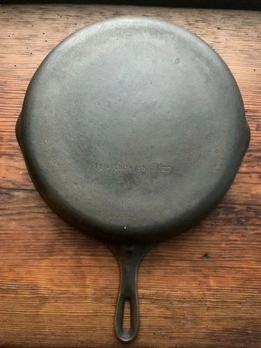 Wagner Ware Unmarked 11 3/4” Cast Iron Skillet #10, Restored