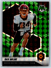 2021 Mosaic DAX MILNE Rookie Green Prizm Parallel #400 WASHINGTON