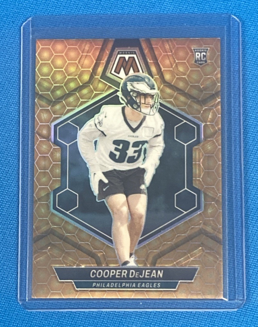2024 Panini Mosaic #340 Cooper DeJean RC Honeycomb Prizm Eagles Rookie