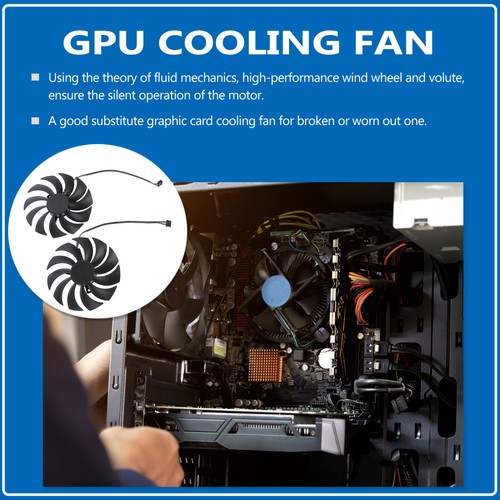 1 Paar Ersatz-GPU-Kühler kompatibel mit GAA8S2U Grafikkartenkühler - Afbeelding 10 van 12