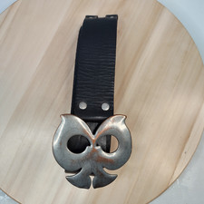 GAP Dark Brown Genuine Leather w/ Statement Silver Buckle Unisex Belt Size 42