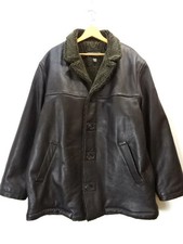  Used Used J.CREW J Crew Leather Jacket Car Coat Boa Back Genuine Leather Big S