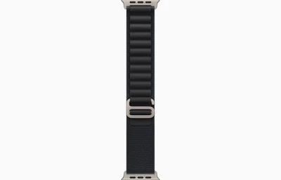 Generic Watch Band For 49mm Apple Ultra 1, 2 & 3 Natural Titanium. Alpine Black