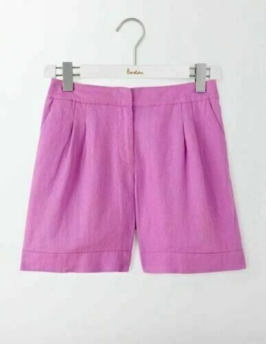Boden Lottie Linen Shorts PURPLE WJ059 BRAND NEW WITH TAGS RRP £70