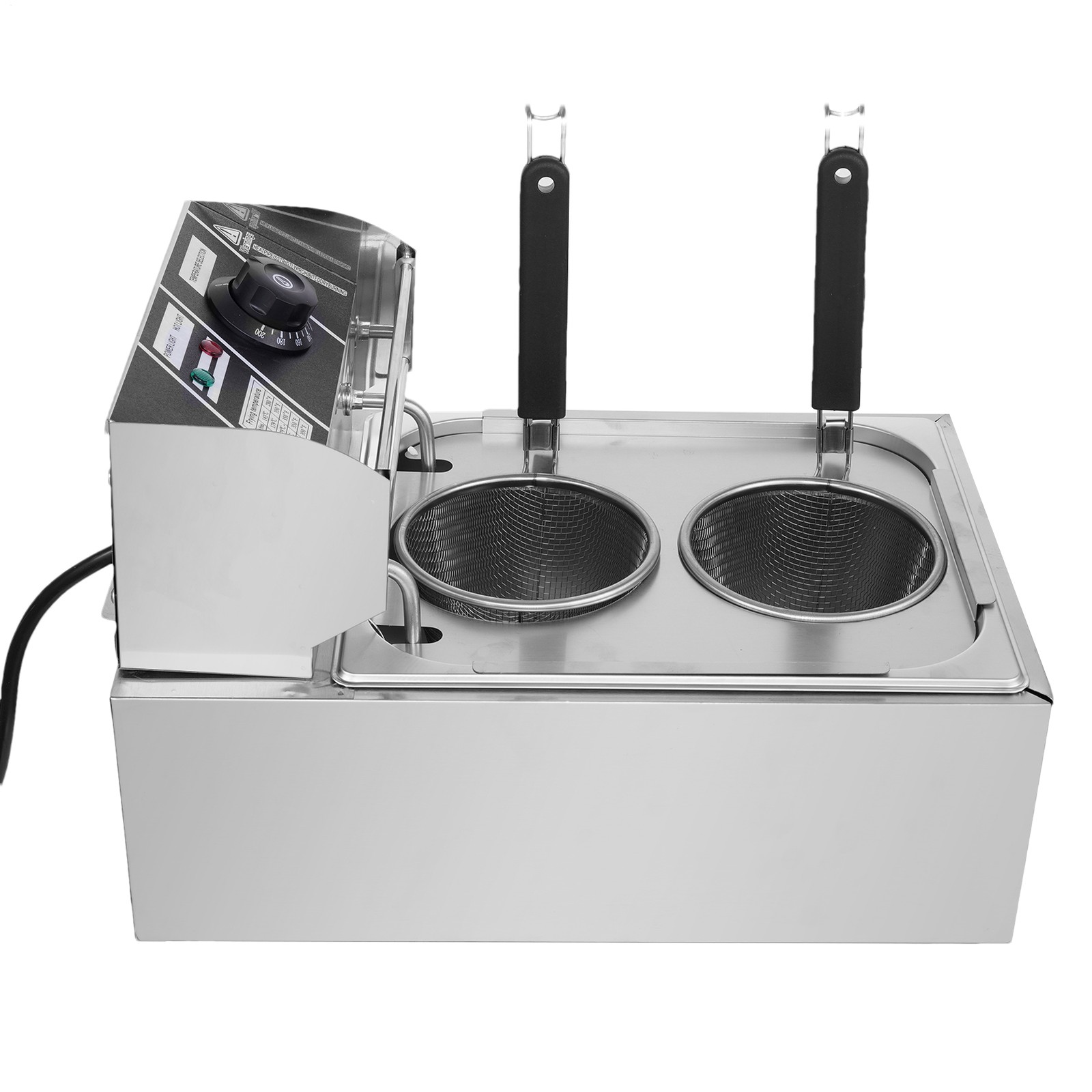 Commercial Pasta Cooker Electric Noodle Cooker with 2 Baskets for Restaurant