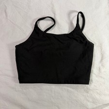 Viella Dance Collection Kids Black Spaghetti Strap Crop Top Dancewear Medium