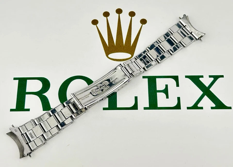 Rolex 19mm Oyster Rivet 1966 Men's Bracelet 7205 Steel Band 57 Ends 1500 6694 - Image 4 of 4