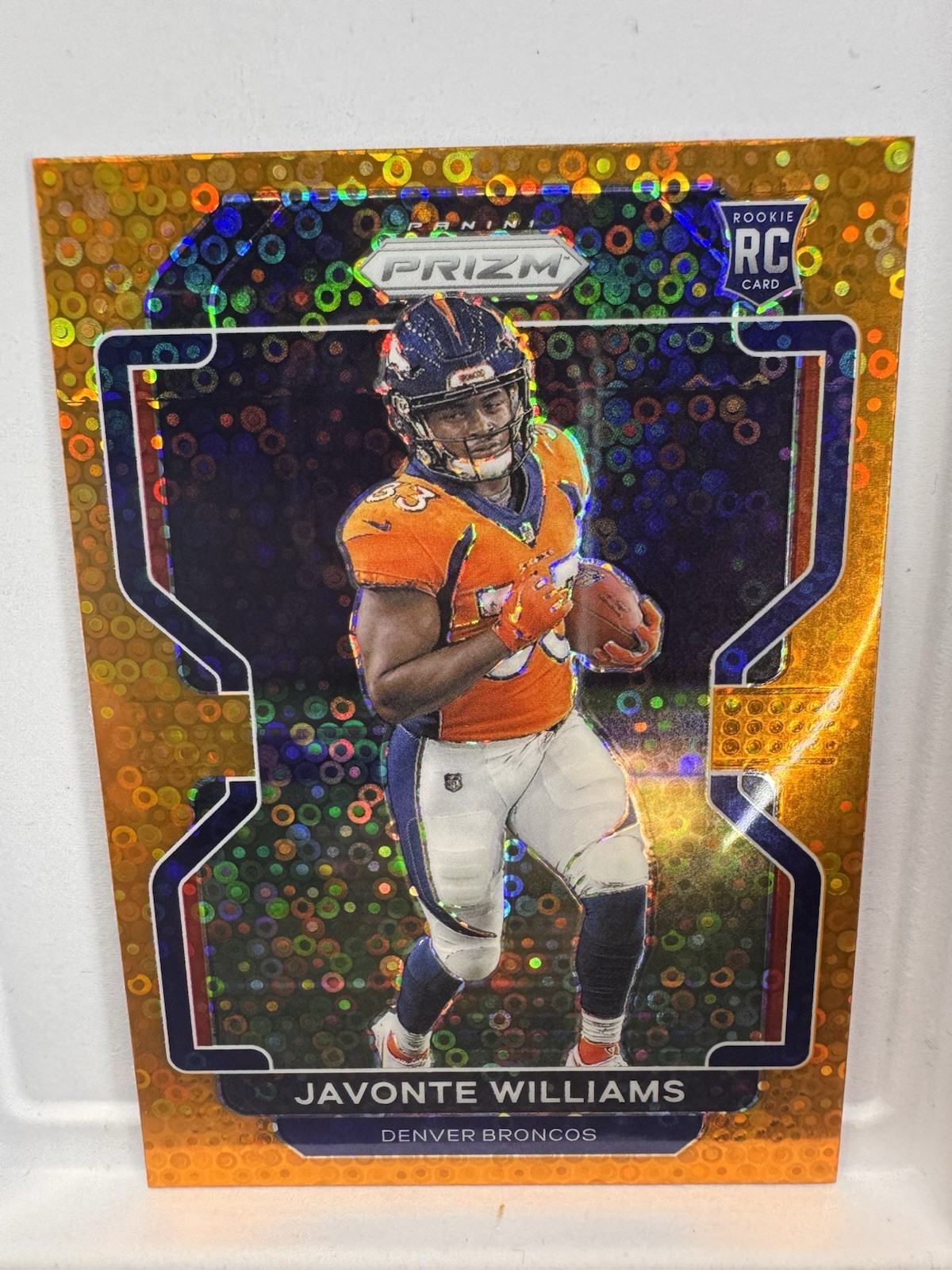 2021 Panini Prizm - Rookie Javonte Williams #345 Orange Disco (RC)