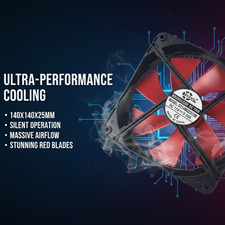 Cooling Fan 140x25mm 2000RPM Quiet