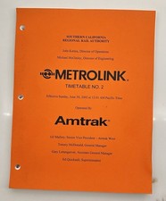 Metrolink SCRRA (& Coaster SDNR) ETT No 2 6/30/2002 operated by Amtrak employee