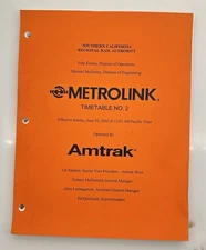 Metrolink SCRRA (& Coaster SDNR) ETT No 2 6/30/2002 operated by Amtrak employee