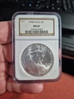 1998 US American Silver Eagle $1 - NGC MS69 -  Key Date Low Mintage