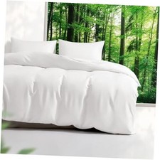 Tencel Duvet Cover Set Size Cooling Duvet Cover for Hot Full/Queen White