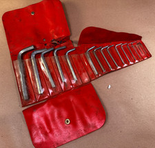 Snap-On Tools C-154 Hex Wrench Bit Set Allen Key 15 Pieces w/ Rough Pouch