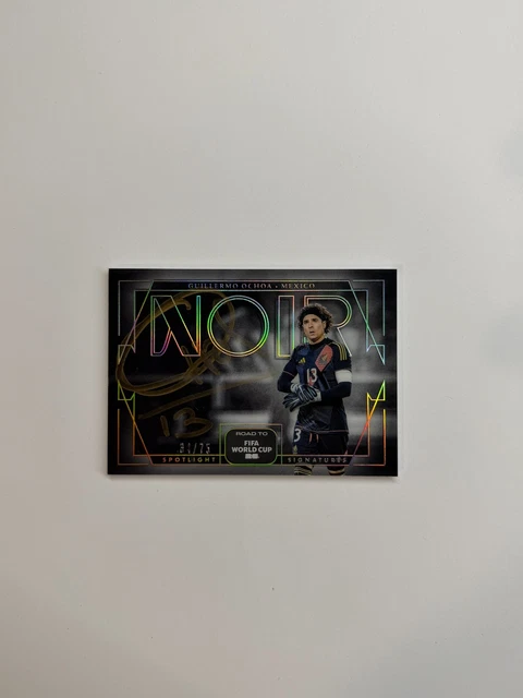 2025-26 Noir FIFA World Cup Guillermo Ochoa Auto Spotlight Signatures 34/75