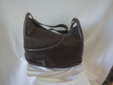MAXX NEW YORK Pebbled Leather Deep Brown Shoulder Handbag Purse 13 x 9 x 4