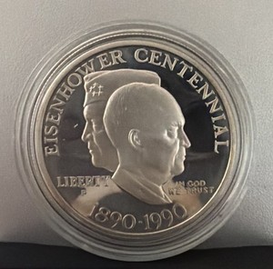 1990 Eisenhower Centennial Silver Dollar | eBay