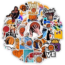 Basketball Stickers - Waterproof Vinyl Decals For Laptop Water Bottle