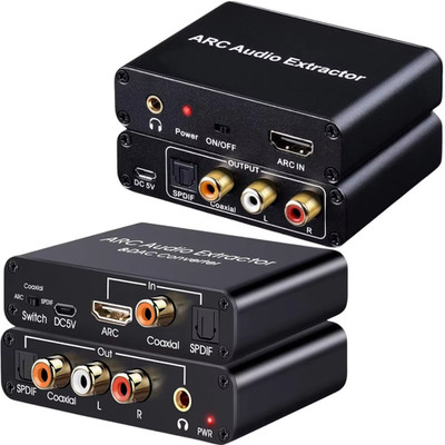 HDMI ARC Audio Extractor 192kHz Optical Coax RCA 3.5mm SPDIF