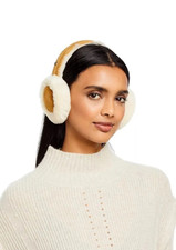 UGG Australia Womens Shearling Sheepskin Earmuffs Chestnut Brown Beige NEW w/tag