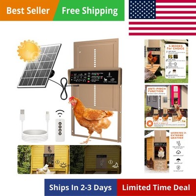 Automatic Chicken Coop Door Solar Powered Automatic Chicken Door with Timer &...