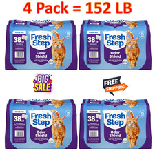 152 LB / 4 Pack Fresh Step Multi-Cat Clumping Litter With Febreze Freshness, Bag